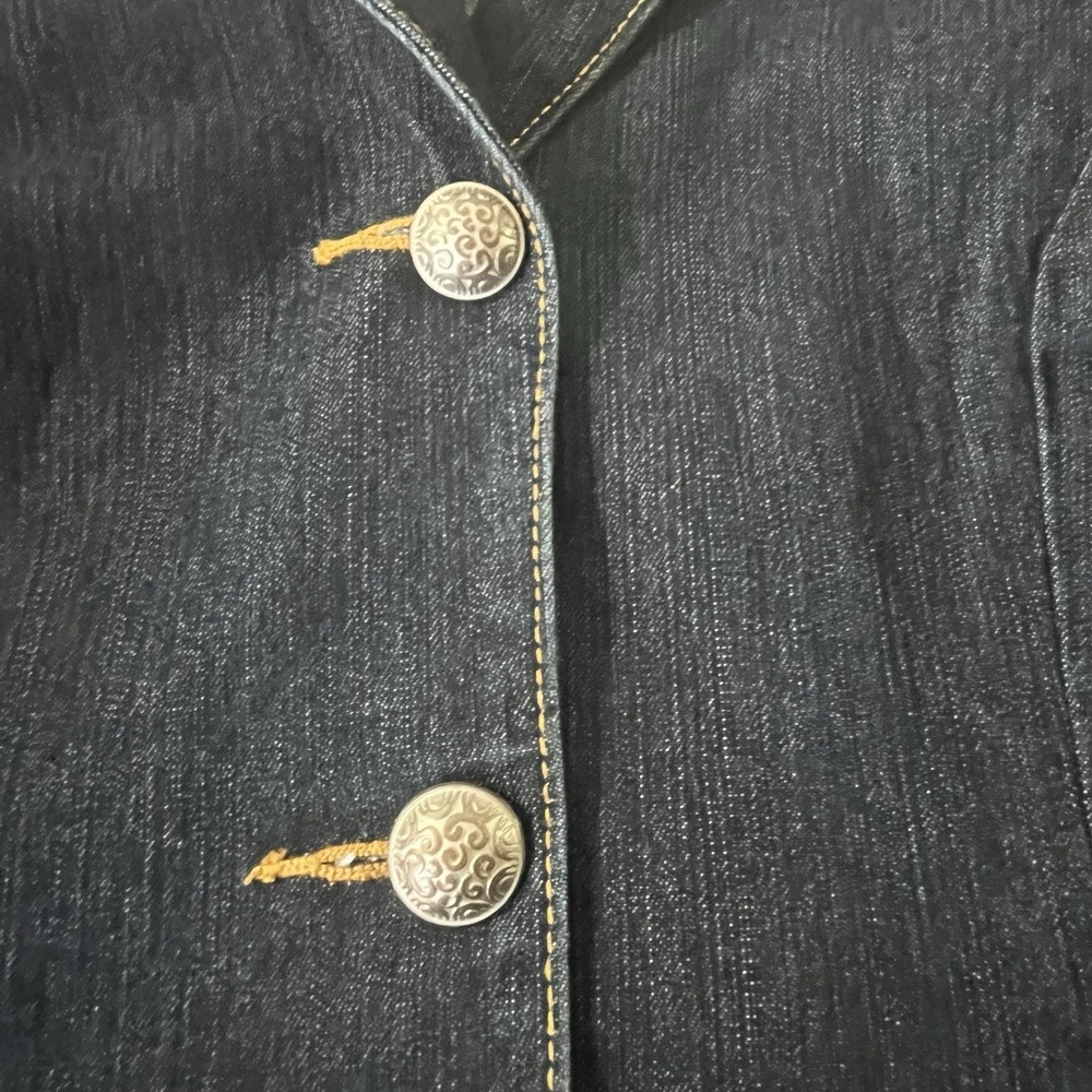 VTG Christine Alexander Wom M Bling Denim Western Glam Crystals & Studs - Picture 7 of 11